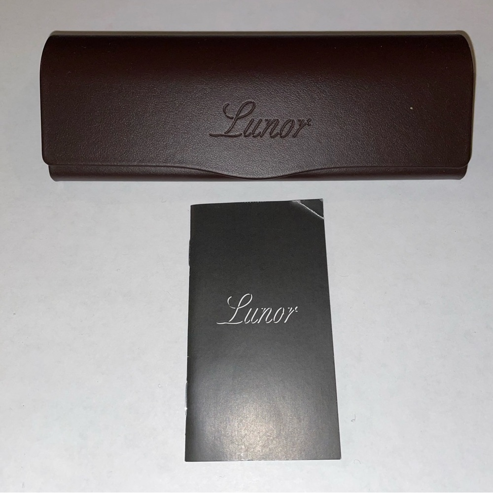 Lunor Genuine Leather Hard Eyeglasses Case NEW
